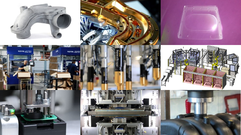 Collage of different plastic joining technologies.